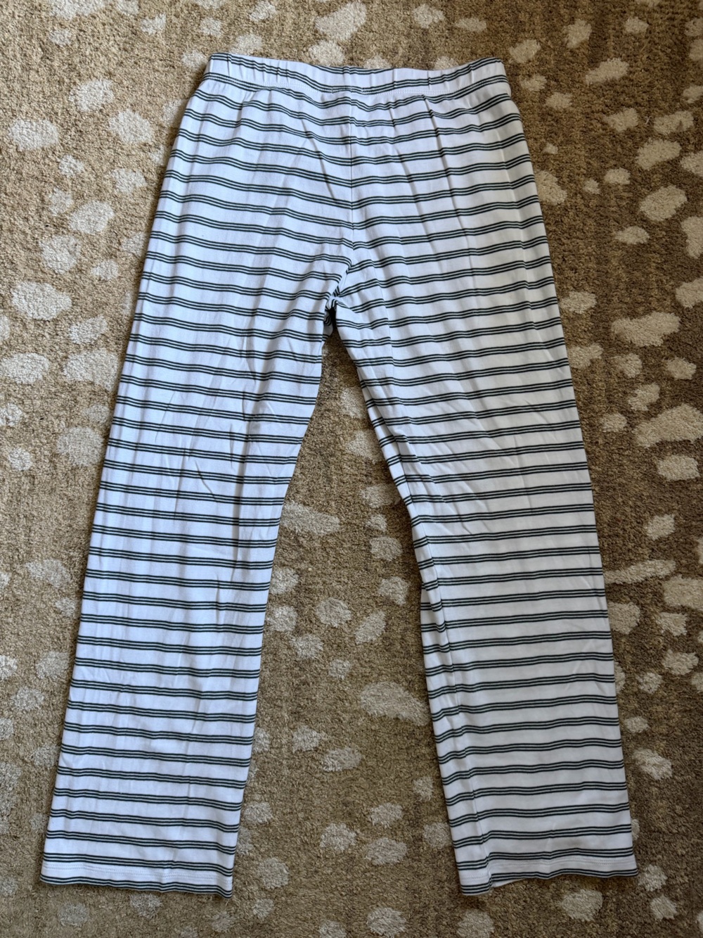 Lake Pima Cotton Pajama Pants Dark Green Stripe Small